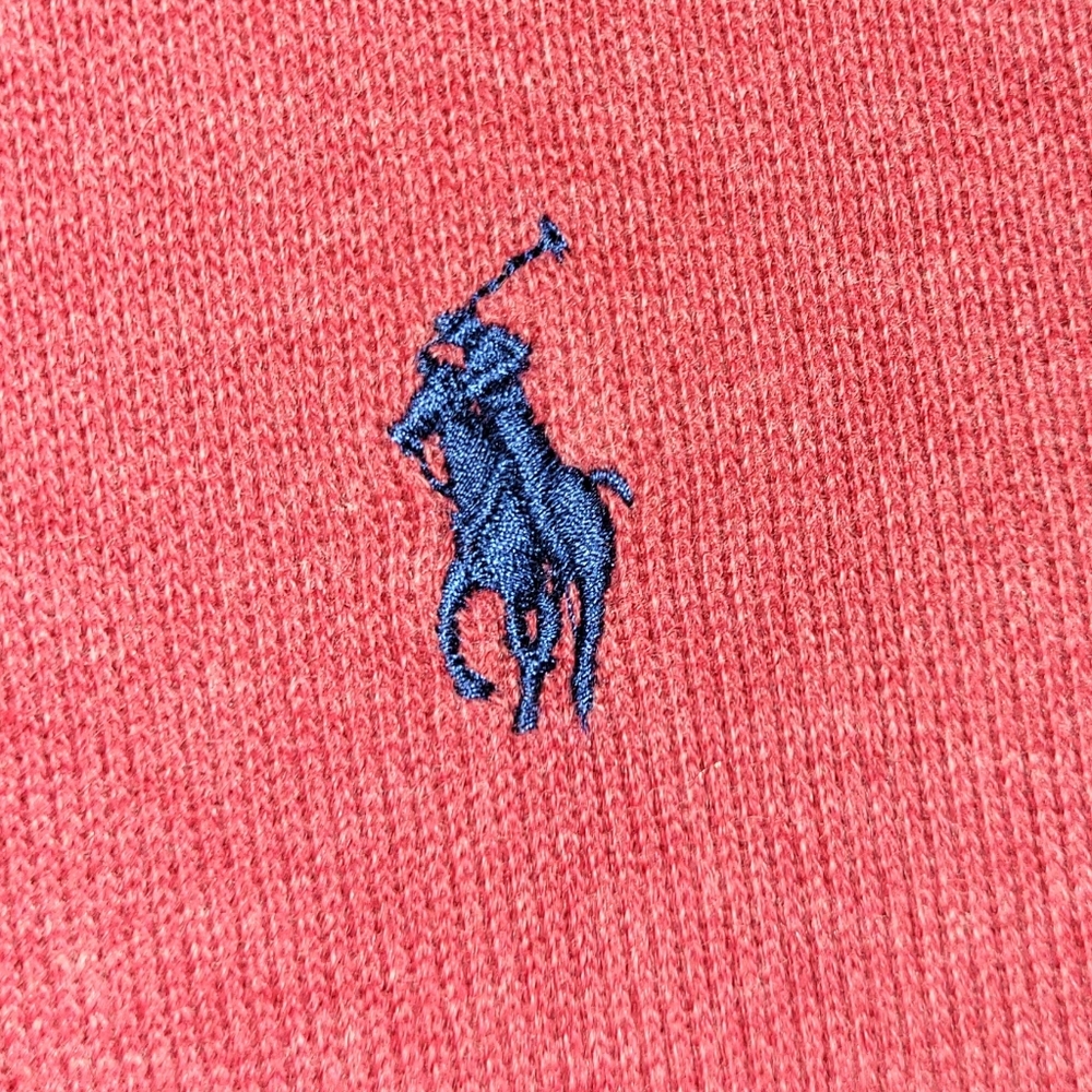 Polo by‎ Ralph Lauren Men's Classic Quarter-Zip Sweater Size XL Soft Red - Picture 6 of 7